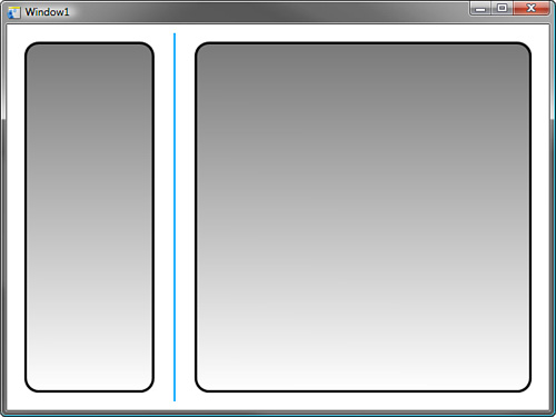 A GridSplitter controlling the LayoutRoot ColumnDefinitions.