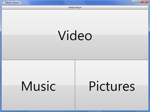 The Media Viewer menu screen.