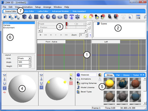 ZAM 3D’s interface.