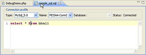 New SQL file created and open for editing.