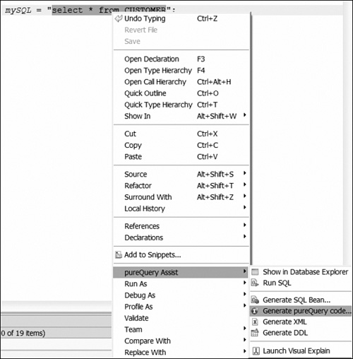 Generating from SQL.