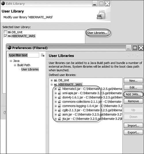 Hibernate dependencies.