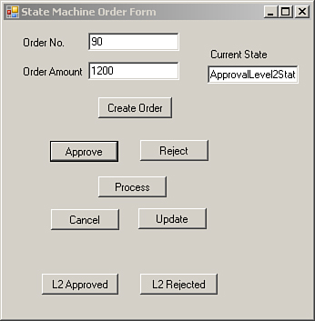 Enhanced state machine workflow form.