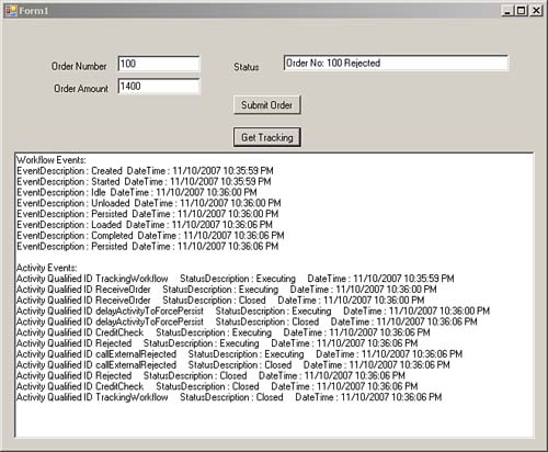 Tracking results using default tracking profile.