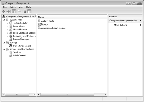 The Computer Management tool enables you to perform a large range of administrative and troubleshooting tasks.