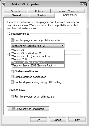 You can run a program in Compatibility mode if it does not run properly under Windows Vista.