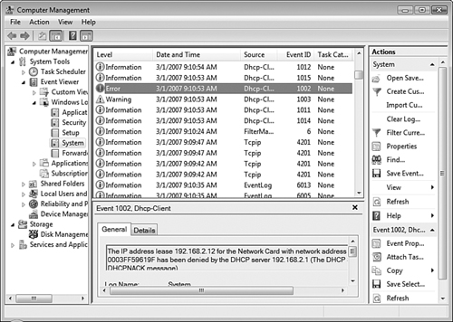 Most Event Viewer logs record errors, warning events, and informational events.