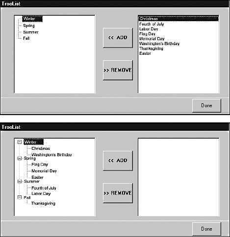 The create-a-tree question format.