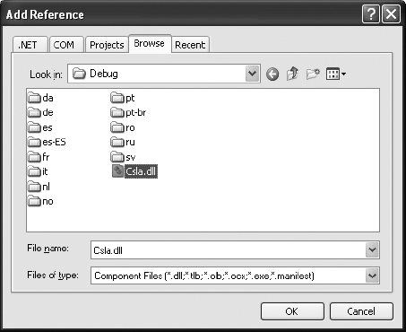 Referencing the Csla.dll assembly