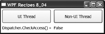 Determining whether the calling thread has access to the UI thread