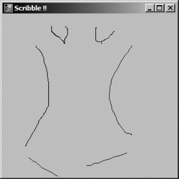 Scribble: a simple drawing application implemented using events