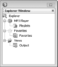 Example of the usage of the nodes and explorer views