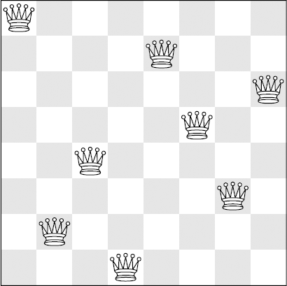 Eight queens chess