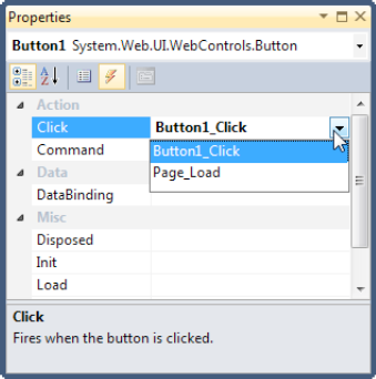 Creating or attaching an event handler