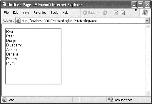 A data-bound list