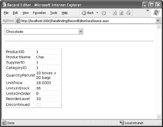 Displaying full product information in a DetailsView