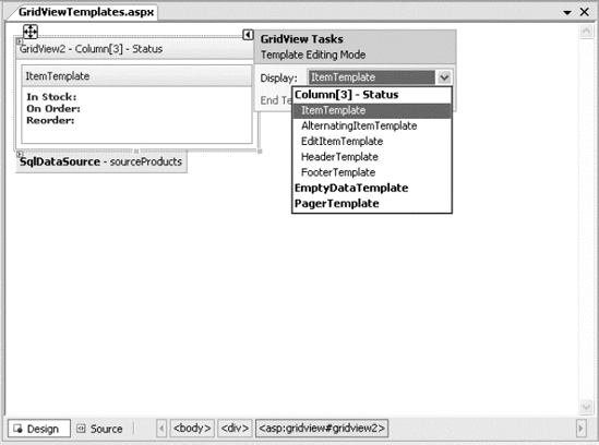 Editing a template in Visual Studio