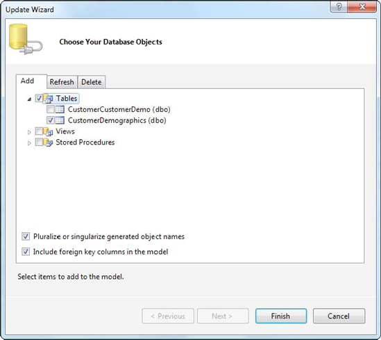 Adding a table to the data model