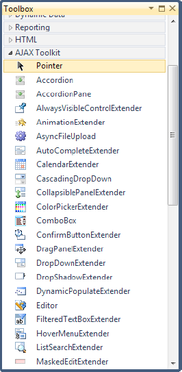 Adding the ASP.NET AJAX Control Toolkit to the Toolbox