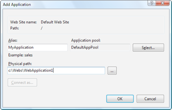 Creating a web application