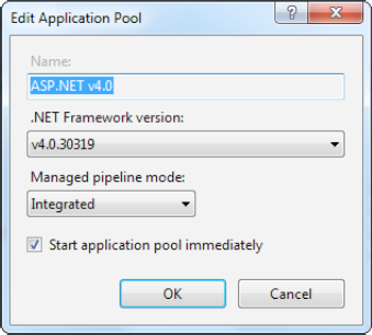 Basic application pool settings