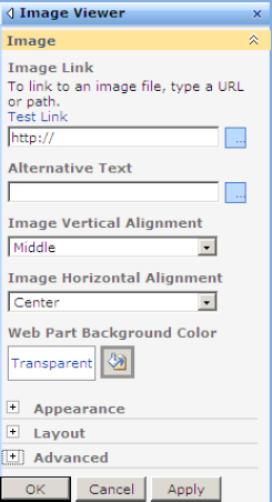 The property pane for Web Parts with some custom properties