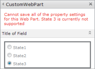 An error message that is autogenerated within a custom EditorPart