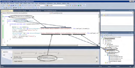 The name of the resource is built from the namespace, path, and file name.