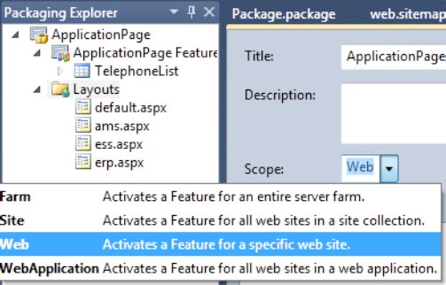 Set the right scope for the feature to have access to scope-specific data.