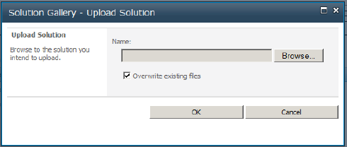 Uploading a WSP file to the Solution Gallery