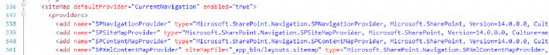 SharePoint navigation providers in web.config