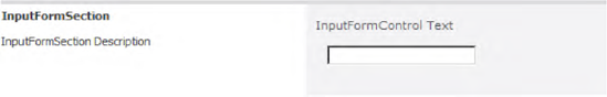 InputFormSection with InputFormControl including a TextBox