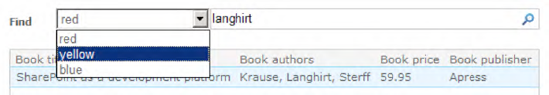 Picker dialog search with drop-down