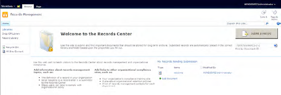 The Records Center: records management in SharePoint 2010