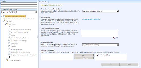 SharePoint 2010 Term Store Management Tool