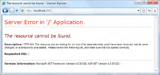 A newborn ASP.NET MVC 2 Empty Web Application contains no contollers, so it can't yet handle any requests.