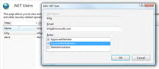 Using IIS 7's .NET Users tool to edit a user's roles