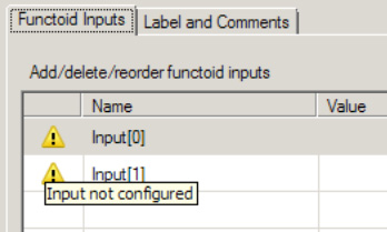 Configuring the required inputs to the functoid