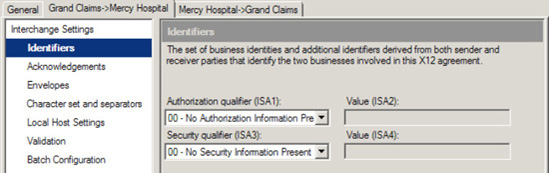 Setting values within the agreement