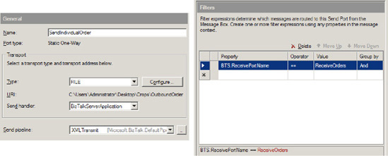 Configuring the Send Port for Splitting