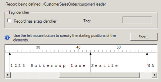 Specifying the positional record