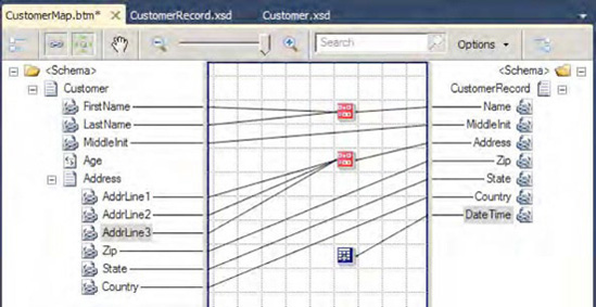 Completed customer map