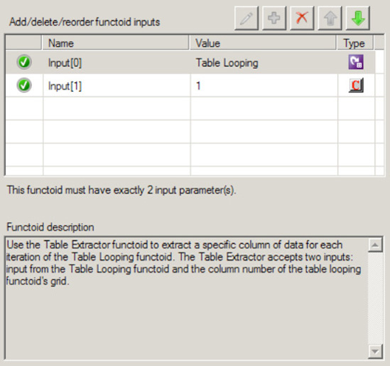 Table Extractor functoid configuration for column 1