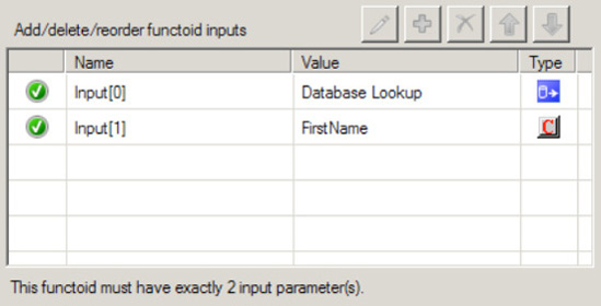 Value Extractor functoid input parameters dialog box