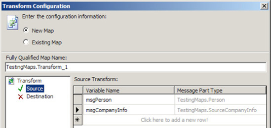 Specifying two source schemas on a map in a Transform shape