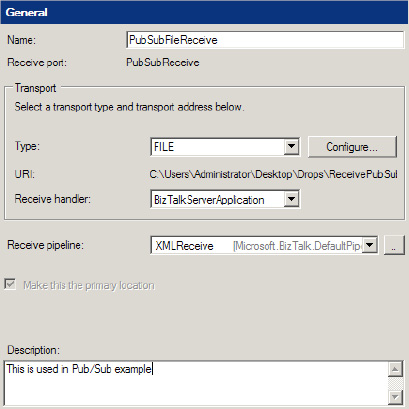 Receive location properties