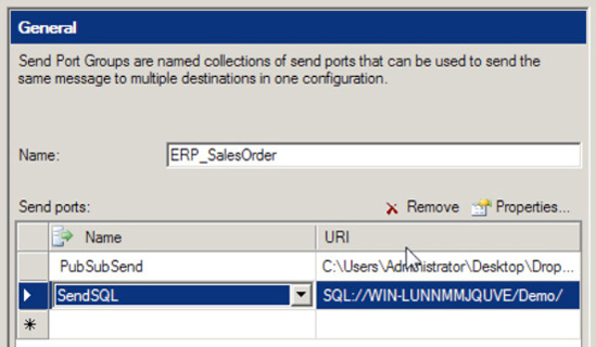 Adding send ports to a send port group