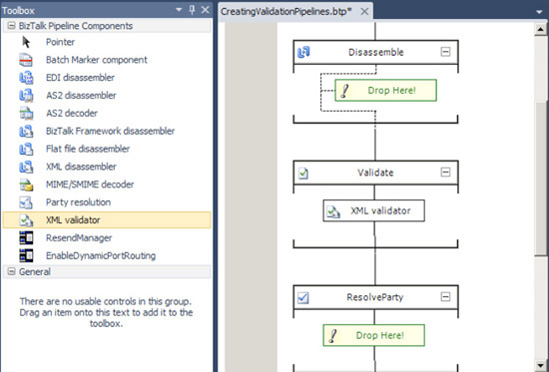 Creating an XML validator pipeline