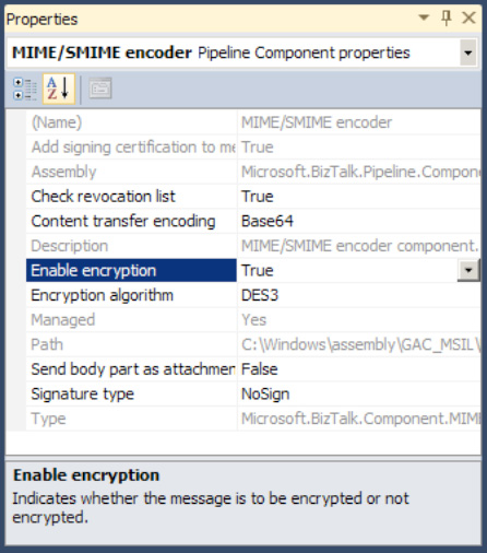 Enabling pipeline encryption