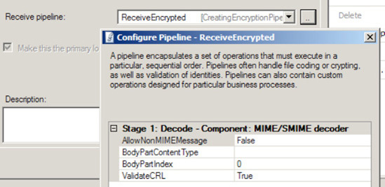 Configuring the decryption pipeline